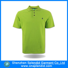 Пользовательские Мода Одежда Зеленый 100%Хлопок Пустой Рубашки Поло 